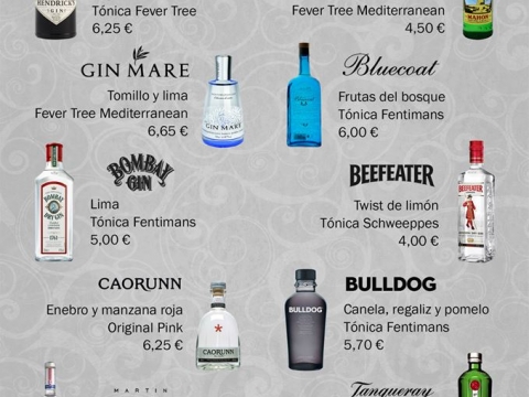 GIN MENU SPAGNA