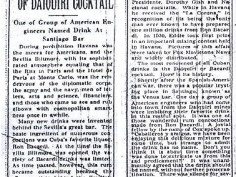 ORIGINE DEL DAIQUIRI